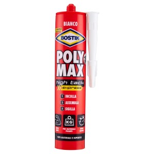 Cartuccia rossa di Bostik Poly Max Express, un adesivo Collanti.