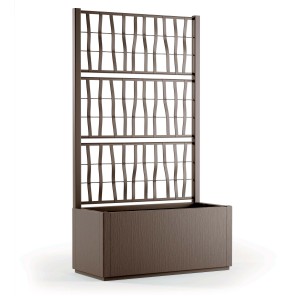 t.b.t. Fioriera da esterno con grigliato.