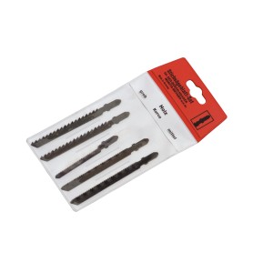 Set di 5 lame per seghetto alternativo con attacco a T per legno e tagli curvi.