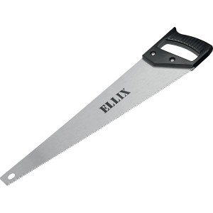 Seghetto a mano, 450 mm, con manico nero. Ideale per segare il legno.