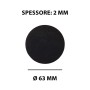 t.b.t. nero, rotondo, Ø 63mm, per accessori lavatrici.