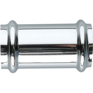 Connettore cromato per rubinetti a sfera.