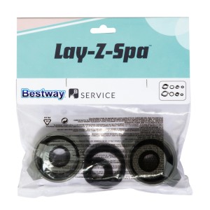 Kit guarnizioni Bestway per piscine Lay-Z-Spa, ricambi in busta trasparente.