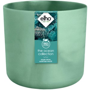 Vaso per fiori Elho Ocean Collection, Ø 16 cm, verde pacifico. Vaso realizzato con rifiuti marini riciclati.