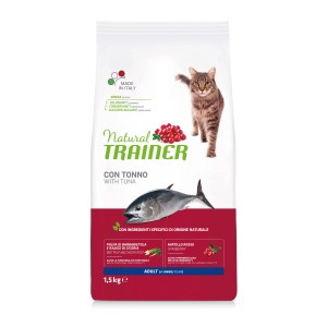 Natural Trainer cibo secco per gatti con tonno, 1.5kg.