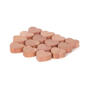 Set 15 antitarme forma cuoricini Compactor in cedro rosso naturale