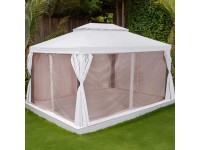 Zanzariera Per Gazebo Con Cerniera - 4 Pannelli, 300x360x220cm, Poliestere - Foto 2