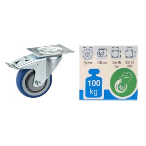 Ruota comfort in tpe arresto completo p/ 100 kg