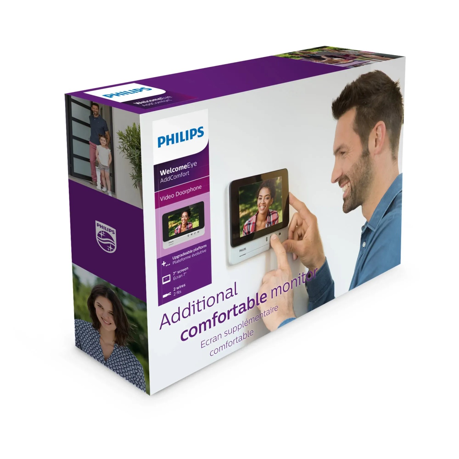 Confezione di un videocitofono Philips WelcomeEye AddComfort.