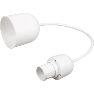 Portalampada bianca t.b.t. con portalampada e supporto per paralume.