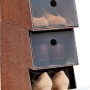 Organizzatore per scarpe t.b.t. marrone con tre scomparti per riporre le scarpe.
