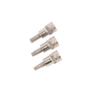 Set di chiavi a bussola LUX, 3 pezzi, misure T40, T45, T50, per lavori con chiavi.