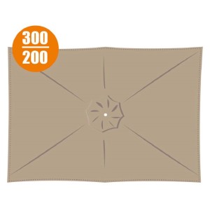 Ombrellone a braccio t.b.t. beige (300/200 cm) visto dall'alto.