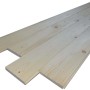 Pannelli in legno chiaro (Listoni) per pareti e soffitti.