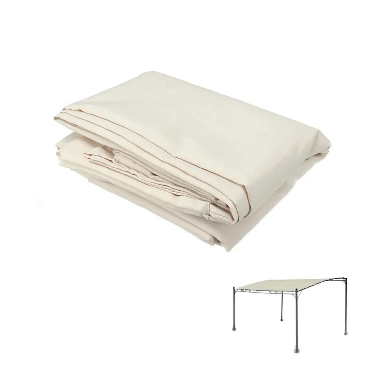 Telo tetto Bianco 3X4,5 impermeabile per ricambio gazebo richiudibile