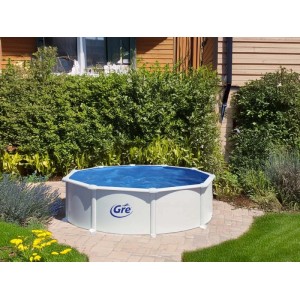 Piscina in acciaio fuori terra Atlantis Ø 460x132 cm rotonda bianco