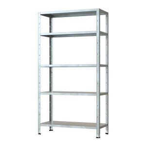 Scaffale metallico a 5 ripiani per magazzino e cantina.