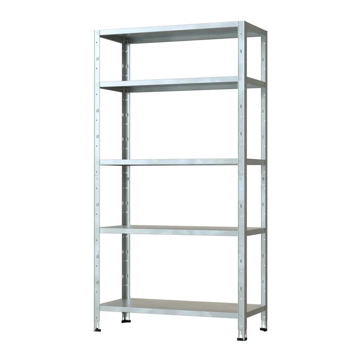 Scaffale metallico a 5 ripiani per magazzino e cantina.