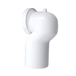 Curva di raccordo WC bianca per l'installazione del WC.