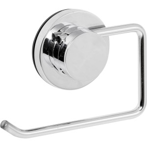 Porta carta igienica cromato con ventosa per montaggio a parete.