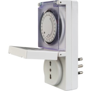 Timer analogico per esterni, domotica bianca.