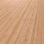 Listoni per terrazza in douglasia con superficie scanalata e colore legno naturale.