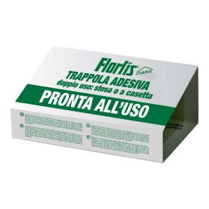 Scatola di cartone di una trappola adesiva per topi, pronta all'uso.