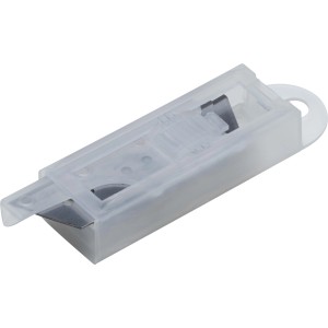 Lame trapezoidali LUX Comfort, 5 pezzi, in custodia di plastica trasparente per coltelli.