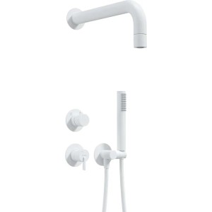 Set doccia incasso Idrostile Limonar con soffione 42 mm bianco