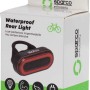 Luce posteriore per bici t.b.t. nella confezione, impermeabile e ricaricabile.