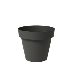 Vaso plastica riciclata Ø 24 cm grigio fumo