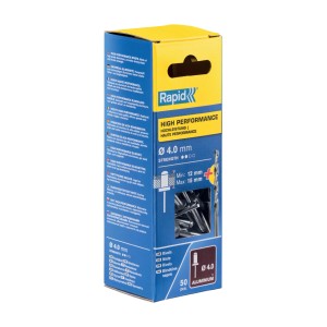 Rivetti Rapid Alte Prestazioni Ø4.0 x 18 mm Conf. da 50 pz e Punta Trapano incl