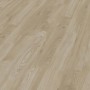 Pavimento in laminato chiaro effetto legno posato in una stanza.