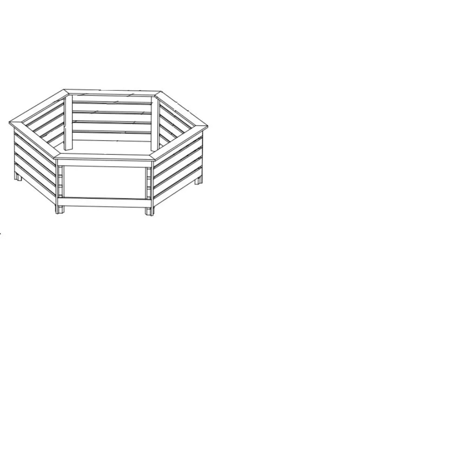 Rivestimento in legno esagonale abete massiccio Ø180-185_6