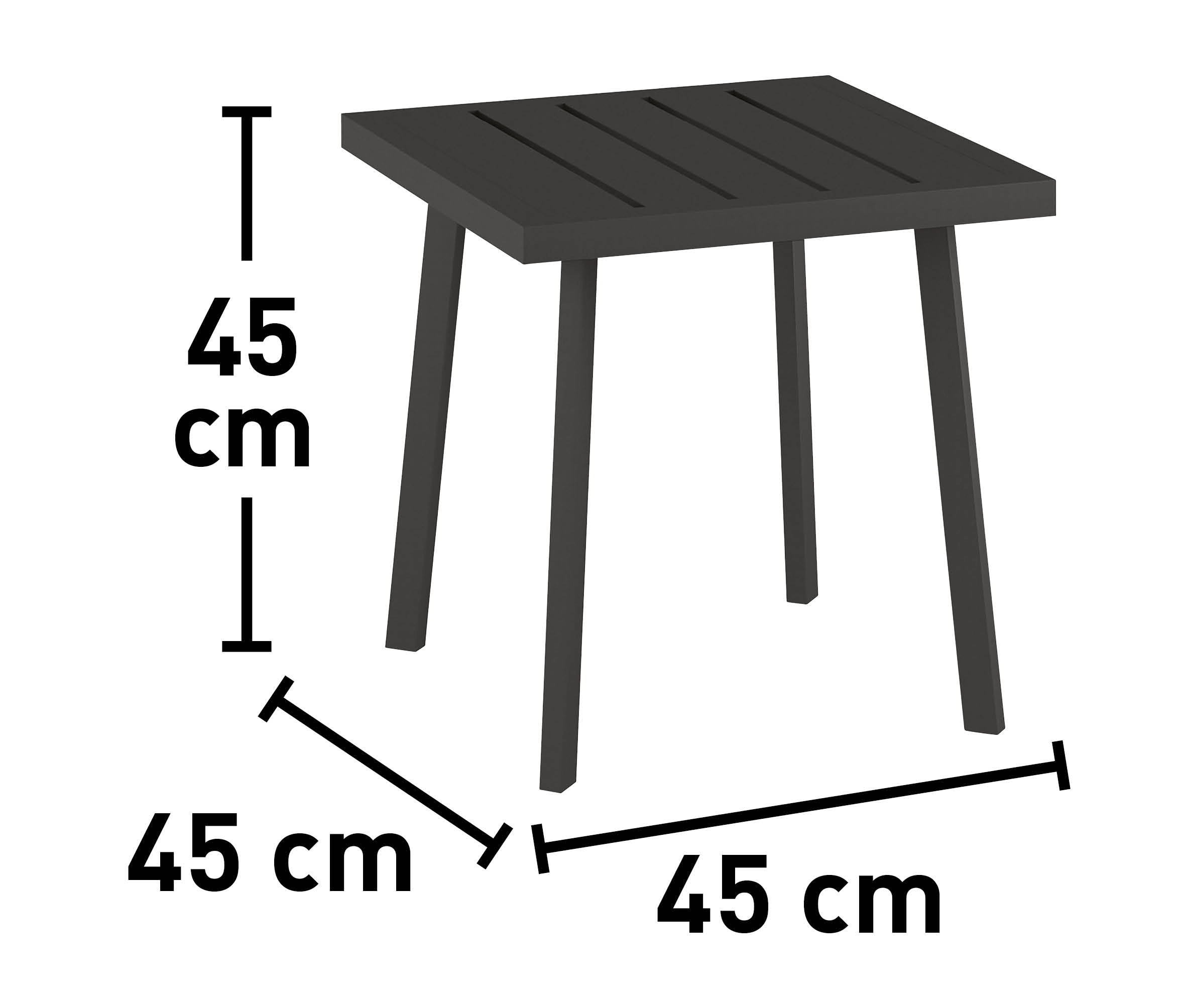 Salotto da esterno Caddoa 3 pz in acciaio e rattan