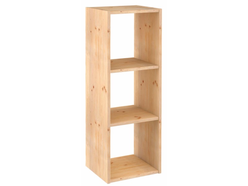 Libreria cubo in legno Dinamic 3 ripiani 105,4x36,2x33 cm