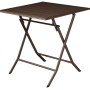 Tavolo da giardino quadrato marrone t.b.t. con funzione pieghevole.