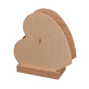 t.b.t. in legno a forma di cuore, accessorio per artisti.