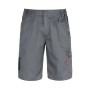 Pantaloncini da lavoro grigi t.b.t. con dettagli arancioni e tasca laterale.