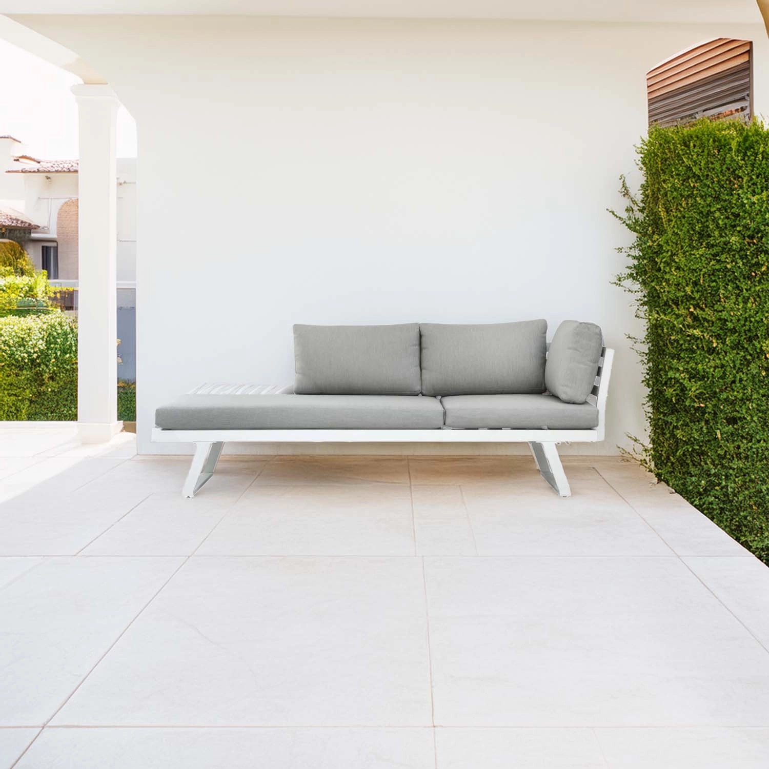 Divani Angolari Salottino Da Esterno In Alluminio Bianco Salotto