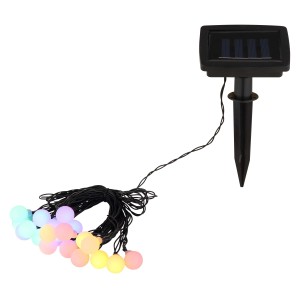 Catena luminosa solare plastica 20xLED 300mAh 1,2V 5800x18mm colorful