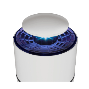 t.b.t. trappola per insetti, alloggiamento bianco con luce blu per il controllo degli insetti.