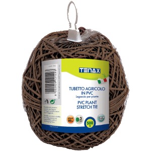 Tutore da giardino t.b.t. in PVC, marrone, lungo circa 80 m, per legare le piante in giardino.
