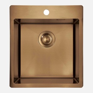 Lavello 1 vasca forma 1 Idrostile Ciego de Ávila 505x200 mm bronzo spaz