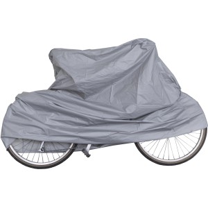 Copertura grigia per bicicletta per protezione da agenti atmosferici e polvere. Riparazione e ricambi.