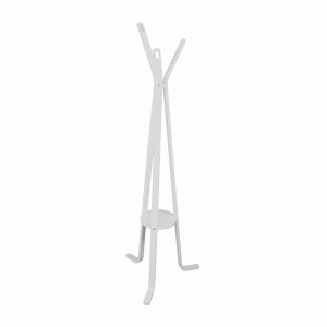 Appendiabiti a stelo in legno 3 braccia 50x170 cm bianco