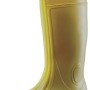 Stivale di gomma giallo t.b.t. come scarpa da lavoro con suola nera.