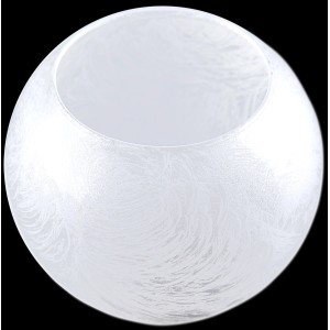 Paralume di ricambio in vetro bianco rotondo con motivo per luci e lampade.