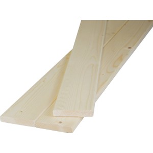 Tre listelli piallati in legno chiaro.