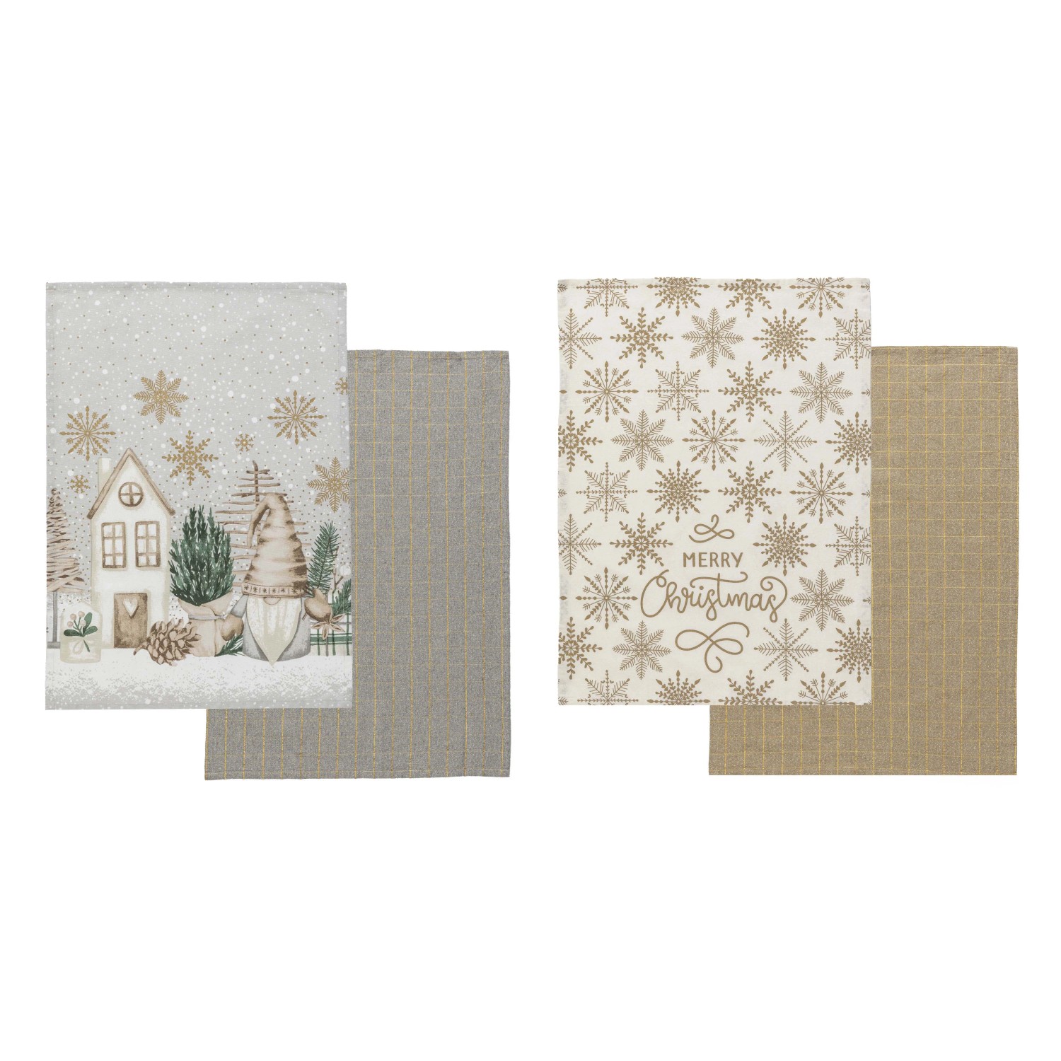 Set Di 2 Strofinacci Da Cucina Bohémien, 40x61 Cm, In Microfibra Assorbente, Con Sole E Arcobaleno, Regalo Originale - 2